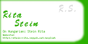 rita stein business card